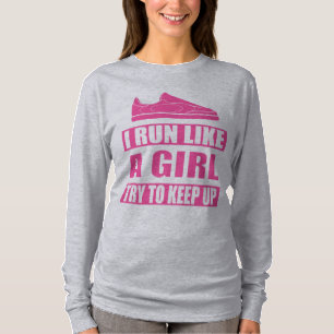 T-shirt Je cours comme une fille