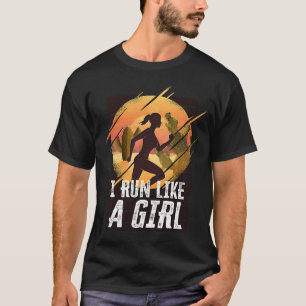 T-shirt Je Cours Comme Une Fille Marathonienne Marathonien