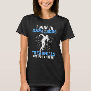 T-shirt Je Cours Dans Marathons Amusants Courir Fitness Ru