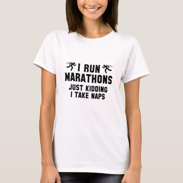 T-shirt Je Cours Des Marathons (Devant)
