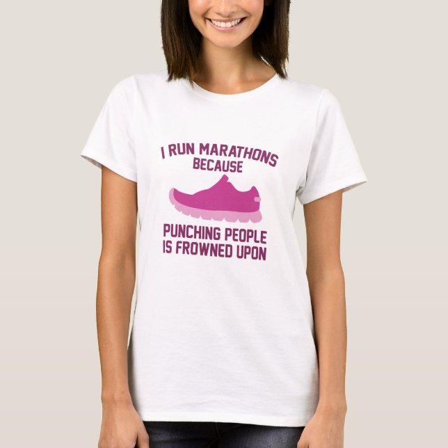 T-shirt Je Cours Des Marathons (Devant)