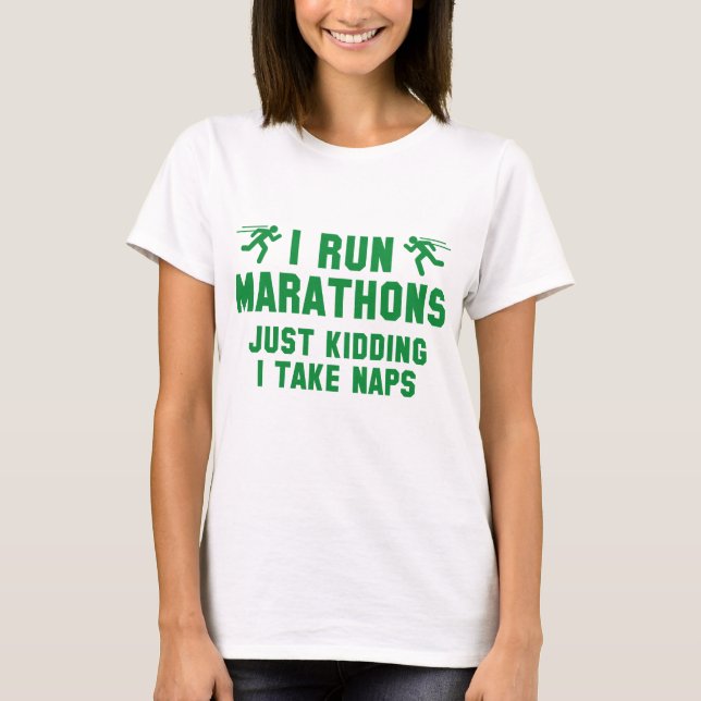 T-shirt Je Cours Des Marathons (Devant)