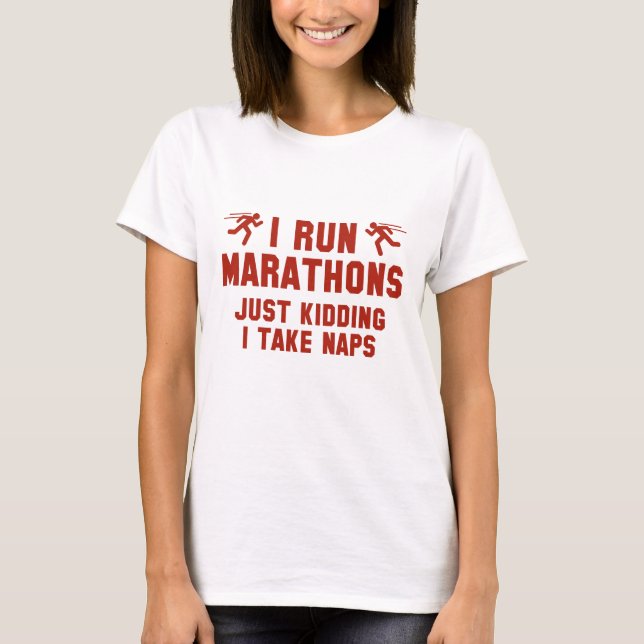 T-shirt Je Cours Des Marathons (Devant)
