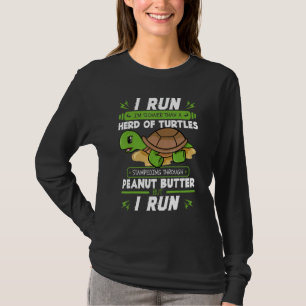 T-shirt Je cours, je suis plus lent qu'un troupeau d'arach