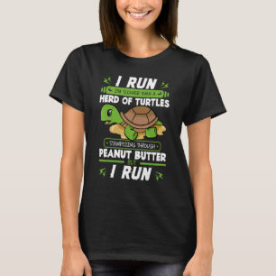 T-shirt Je cours, je suis plus lent qu'un troupeau d'arach