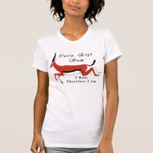 T-shirt Je cours, par conséquent je suis (conception de