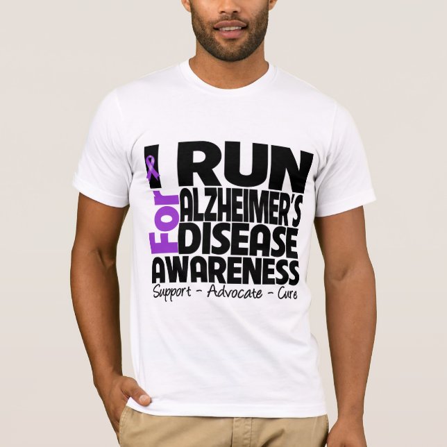 T-shirt Je cours pour la conscience de la maladie (Devant)