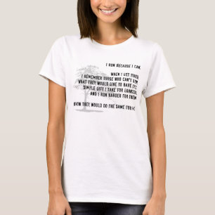 T-shirt Je cours puisque je peux - les femmes légères
