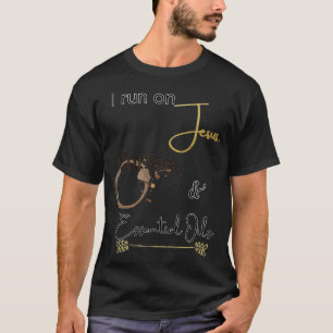 T-shirt Je cours sur Jésus Café et Huiles