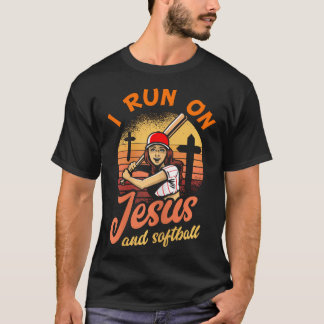 T-shirt Je Cours Sur Jésus Et Soirée Chemise Chrétienne Jo