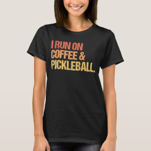 T-shirt Je cours sur le café et le ballon de sicle de Pick