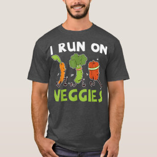 T-shirt Je Cours Sur Légume Fruit Légumes Végétariens