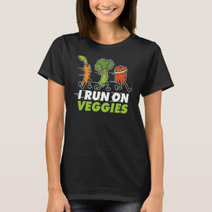 T-shirt Je cours sur Légume Vegan Carrot Diet Food World V