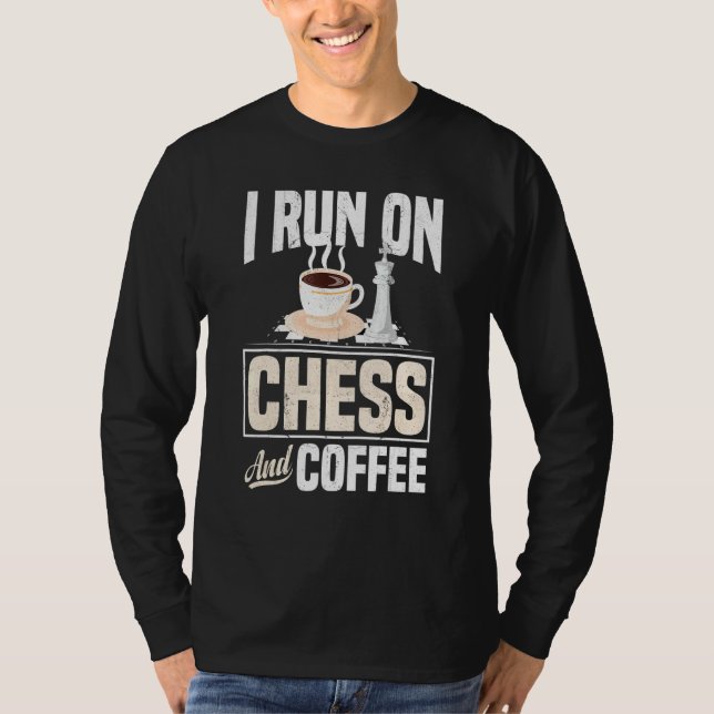T-shirt Je Cours Sur Les Échecs Et Café Checkmate Gambit O (Devant)
