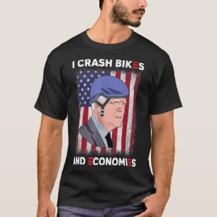T-shirt Je Crash Vélos Et Économies Biden Tomber Vélo