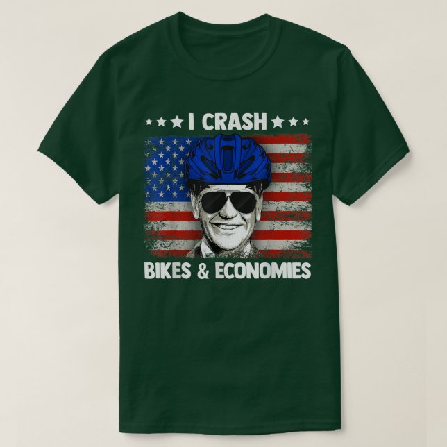 T-shirt Je Crash Vélos Et Économies Drôle Accident De Vélo (Design devant)