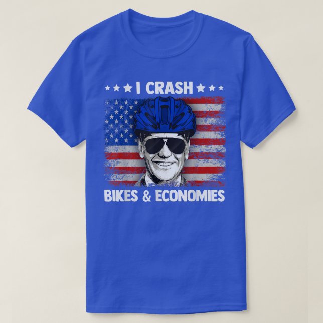 T-shirt Je Crash Vélos Et Économies Drôle Accident De Vélo (Design devant)
