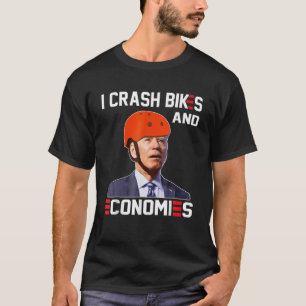 T-shirt Je Crash Vélos Et Économies Joe Biden Tomber