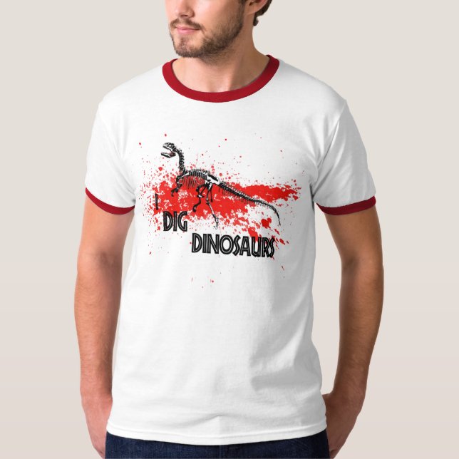 T-shirt je creuse des dinosaures (Devant)