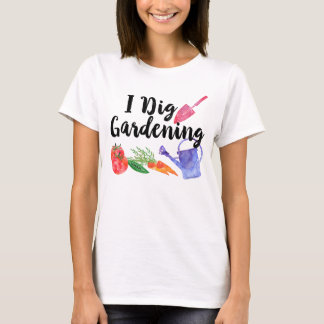 T-shirt Je creuse le jardinier mignon de jardinage de