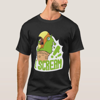 T-shirt Je Crie Le Perroquet De Crème De Glace Qui Crie Po