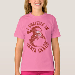 T-shirt Je crois à la chemise du père noël