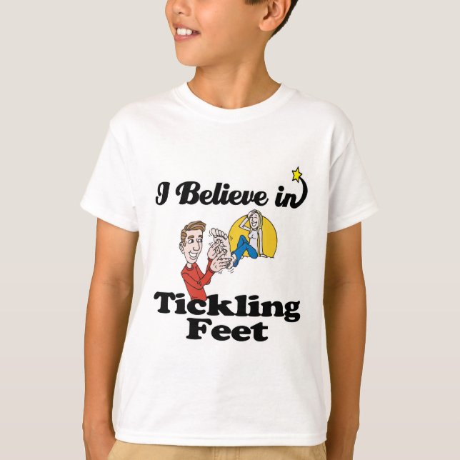 T-shirt je crois au chatouillement des pieds (Devant)
