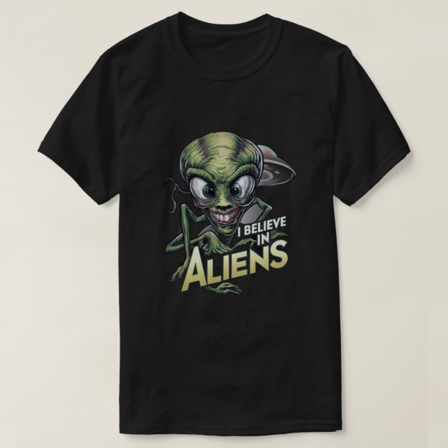 T-shirt Je Crois Aux Aliens (Design devant)