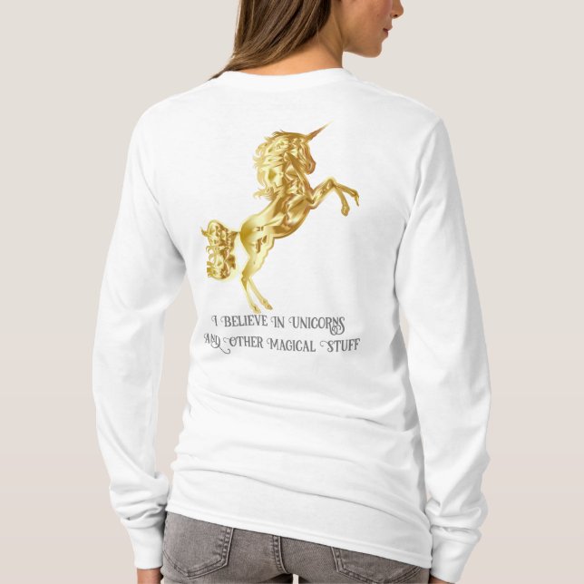T-shirt Je crois aux licornes (Dos)