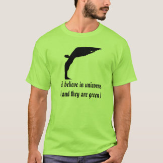 T-shirt Je crois aux licornes (et à eux soyez vert)