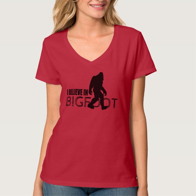 T-shirt Je crois en Bigfoot Sasquatch drôle (Devant)