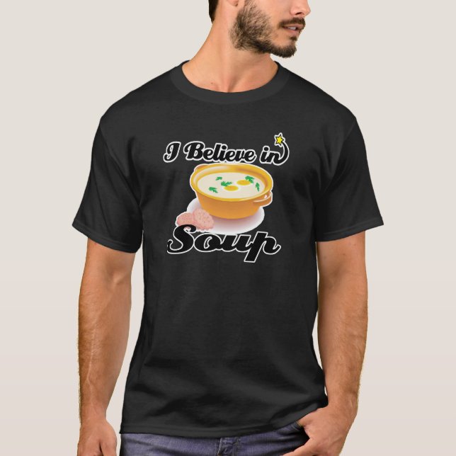 T-shirt je crois en la soupe (Devant)
