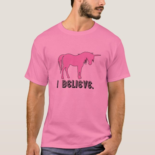 T-shirt Je crois en licornes (Devant)