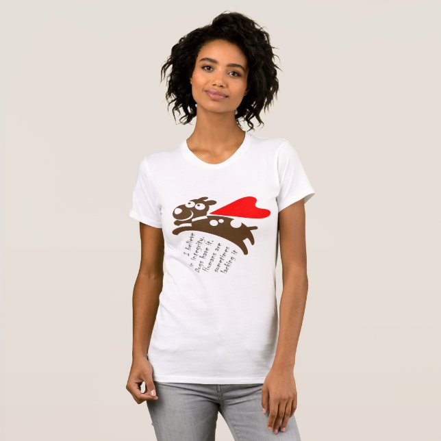 T-shirt Je crois en l'intégrité. Les chiens l'ont... (Devant entier)