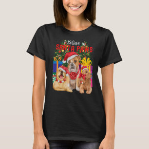 T-shirt Je Crois En Père Noël Paquettes Chiens Mignons Por