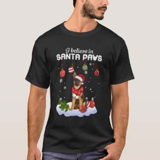T-shirt Je Crois En Père Noël Paws Allemand Shepherd Don P
