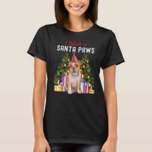 T-shirt Je Crois En Père Noël Paws Bulldog Maigre Bulld Xm