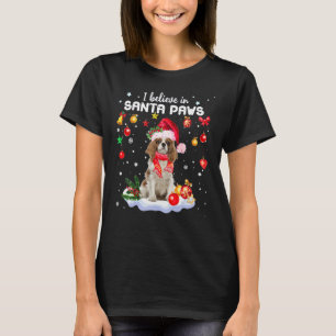 T-shirt Je Crois En Père Noël Paws Cavalier King Charles S