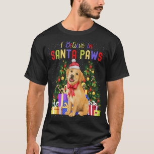 T-shirt Je Crois En Père Noël Paws Mignonne Christmas Labr