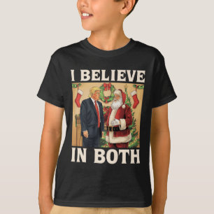 T-shirt Je Crois En Trump Et En Père Noël Funny Pro Trump