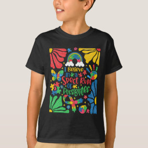 T-shirt Je Crois En Un Spectre De Possibilités Autisme Bow
