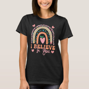 T-shirt Je Crois En Vous Léopard Motivational Testing Day
