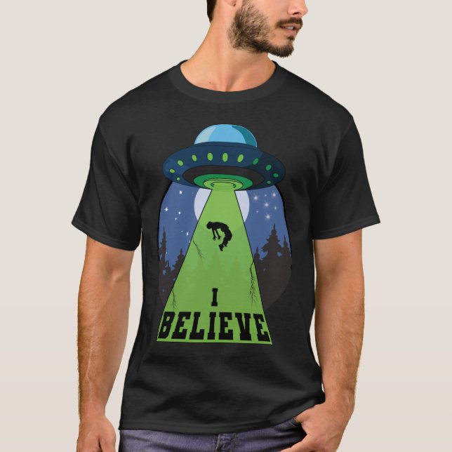 T-shirt Je crois que les soucoupes volantes UFO Alien Ufol (Devant)
