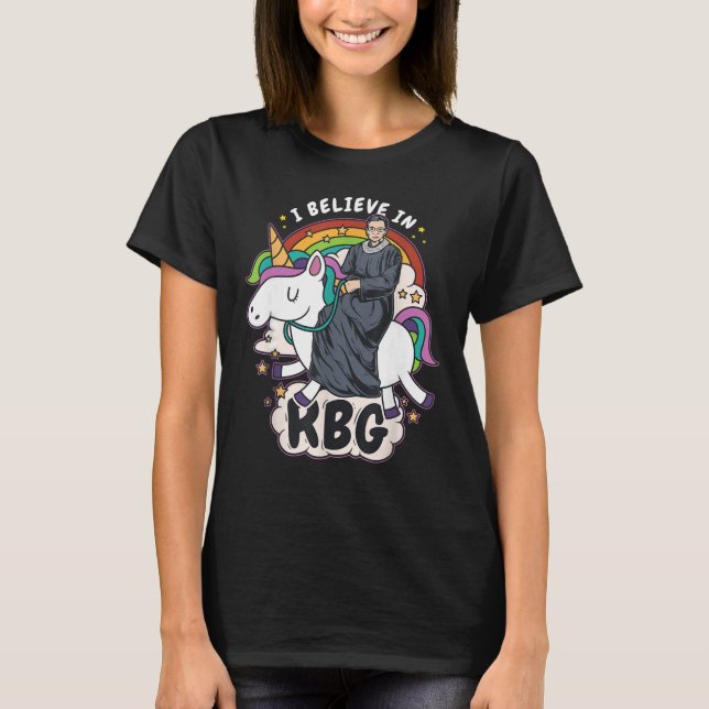 T-shirt Je crois que rbg unicorn féministe (Devant)