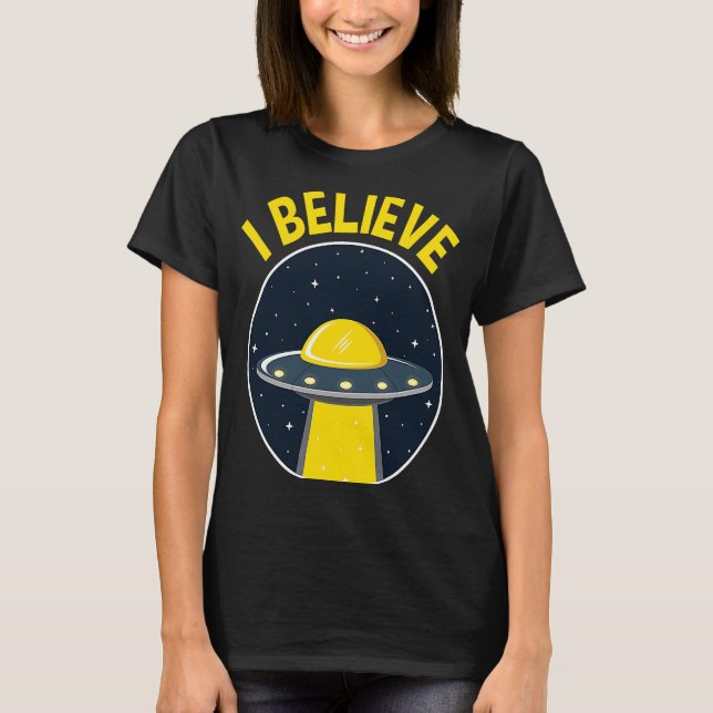 T-shirt Je crois UFO Alien Hunter 2020 Zone 51 (Devant)