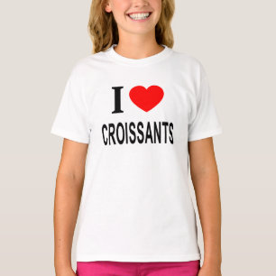 T-shirt Je ❤️ CROISSAN J'AIME LES CROISSANTS J'AIME LES CR