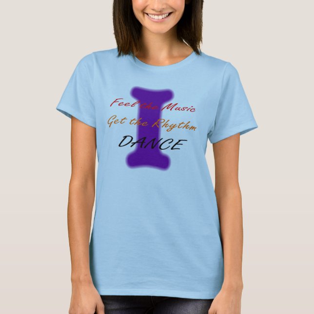 T-shirt Je danse (le pourpre) (Devant)