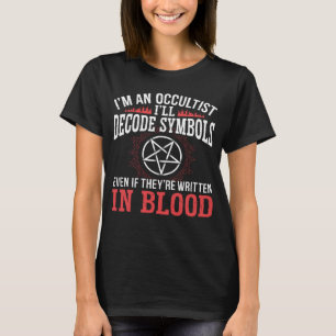T-shirt Je décoder Symboles Satanic Baphomet Witchcraft Go