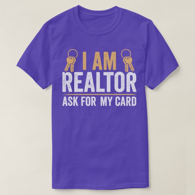 T-shirt Je Demande Mon Agent Immobilier Drôle (Design devant)