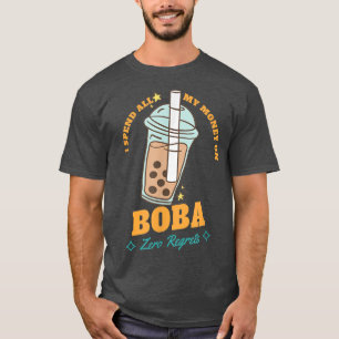 T-shirt Je dépense tout mon argent pour Boba Tea Lover Bub